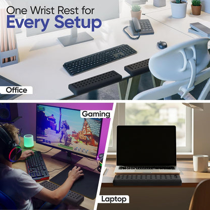 Keyboard Wrist Rest with Edge Protector - 11.8 Inch 2 Pack L Shaped Desk Pad