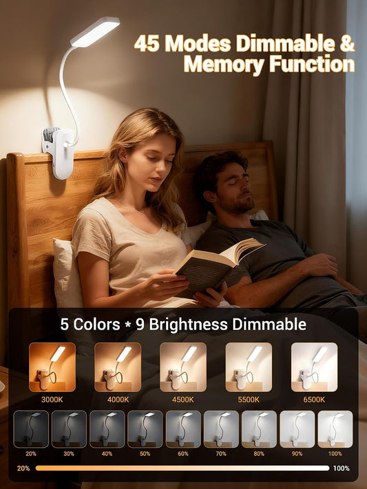 45 Lighting Modes Rechargeable Desk Lamp with Clamp