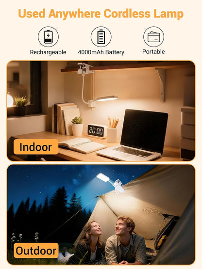 45 Lighting Modes Rechargeable Desk Lamp with Clamp