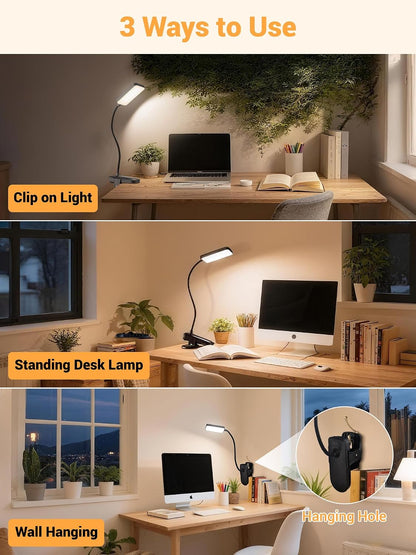 45 Lighting Modes Rechargeable Desk Lamp with Clamp