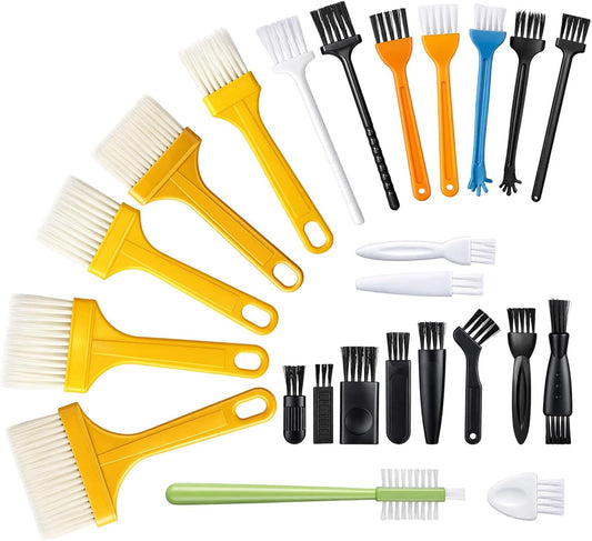 24 Pcs Small Cleaning Brush Mini Anti Static Brush Keyboard Brushes Electronic Cleaning Brushes for Computer Keyboard Laptop Motherboard Camera Car Vents Small Space