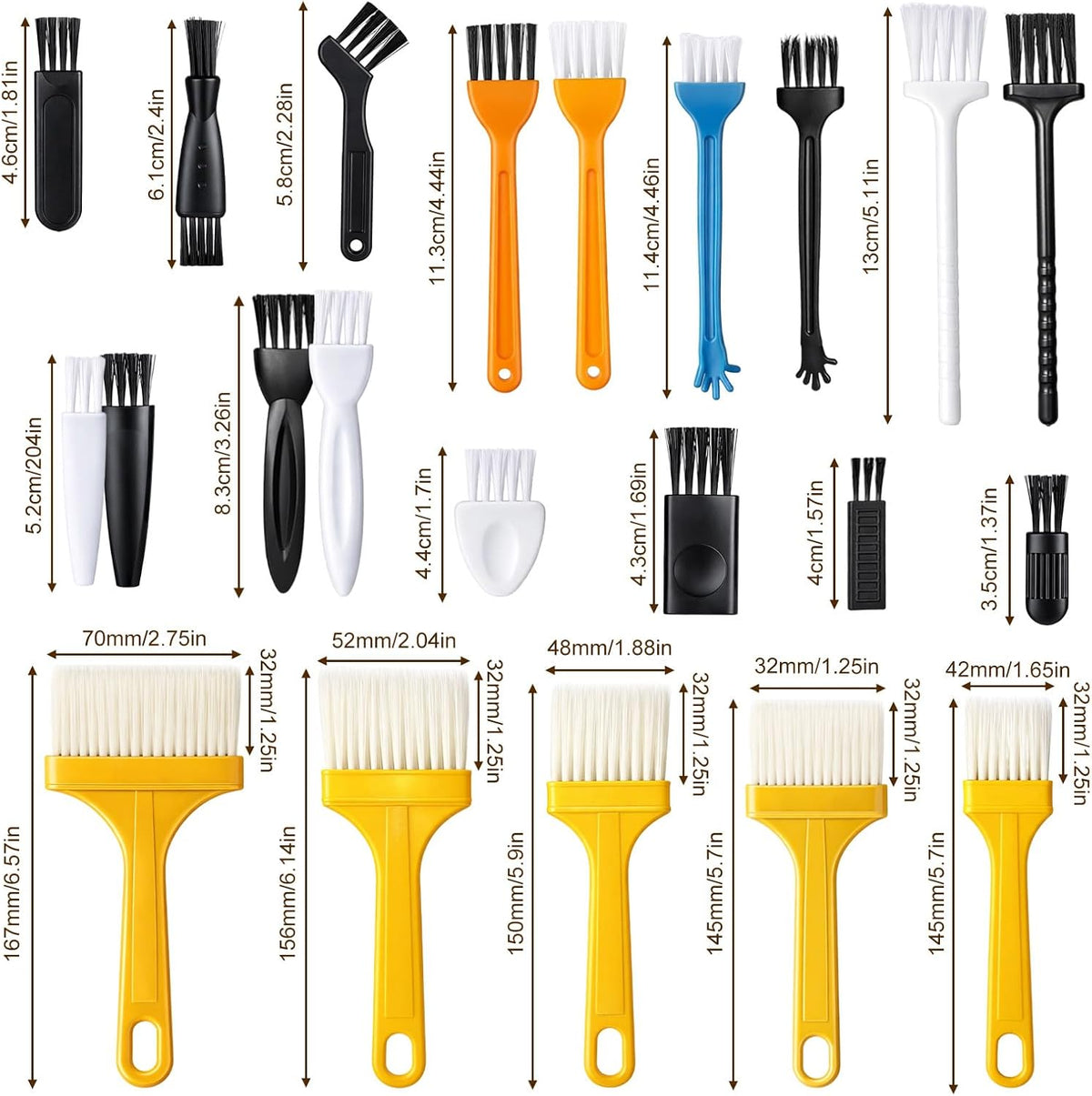 24 Pcs Small Cleaning Brush Mini Anti Static Brush Keyboard Brushes Electronic Cleaning Brushes for Computer Keyboard Laptop Motherboard Camera Car Vents Small Space