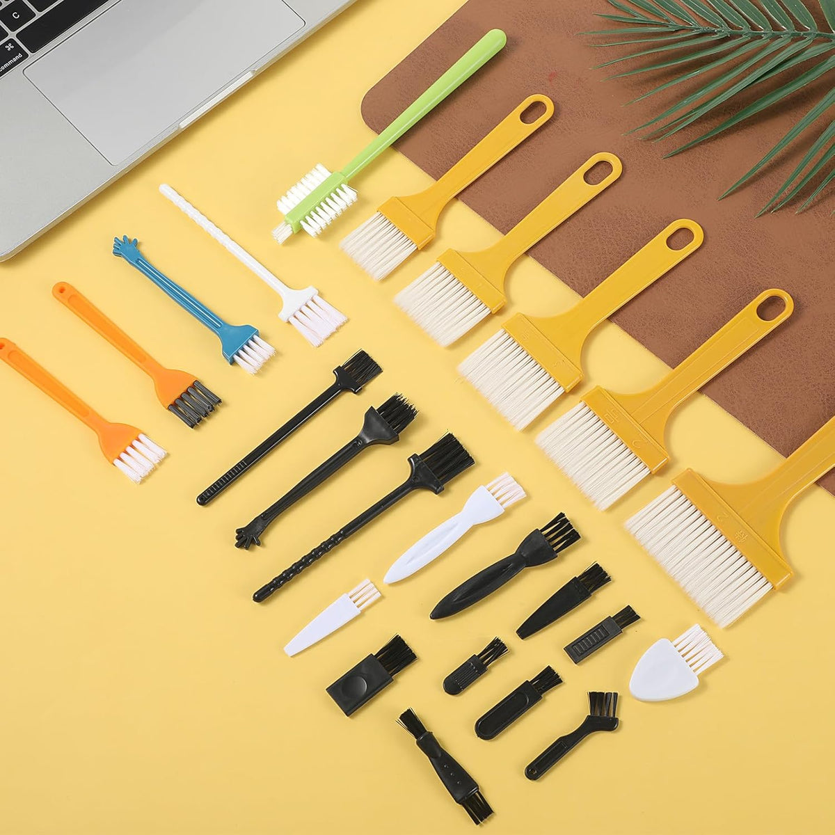 24 Pcs Small Cleaning Brush Mini Anti Static Brush Keyboard Brushes Electronic Cleaning Brushes for Computer Keyboard Laptop Motherboard Camera Car Vents Small Space