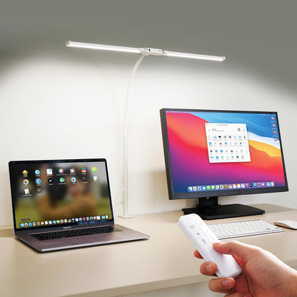 LED Desk Lamp for Office Home, Adjustable Flexible Eye-Caring Desk Light with,5 Modes 10 Brightness Adjustment, USB Adapter Desk Lamp with Clamp-MINI-B