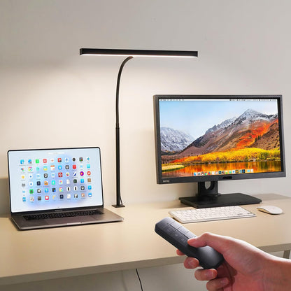 LED Desk Lamp for Office Home, Adjustable Flexible Eye-Caring Desk Light with,5 Modes 10 Brightness Adjustment, USB Adapter Desk Lamp with Clamp-MINI-B