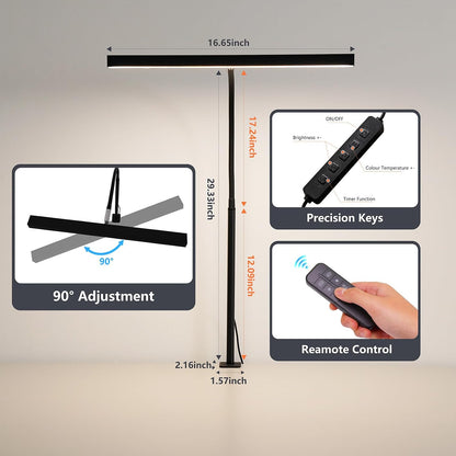 LED Desk Lamp for Office Home, Adjustable Flexible Eye-Caring Desk Light with,5 Modes 10 Brightness Adjustment, USB Adapter Desk Lamp with Clamp-MINI-B