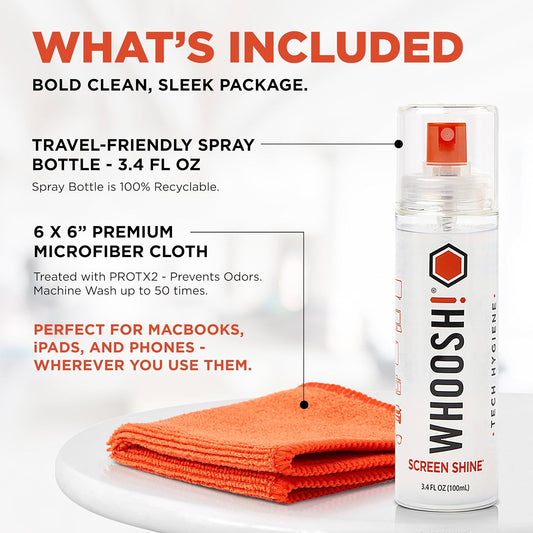 ! Screen Shine Go XL – Screen Cleaner Spray & Wipe Kit, 3.4 fl oz
