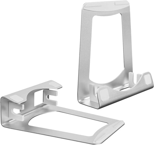 ! Vertical Laptop Stand for Desk, 2-in-1 Aluminum Laptop Holder & Angled Riser for 11–15 Inch Laptops, Space-Saving Laptop Dock for External Monitor Setup, Silver