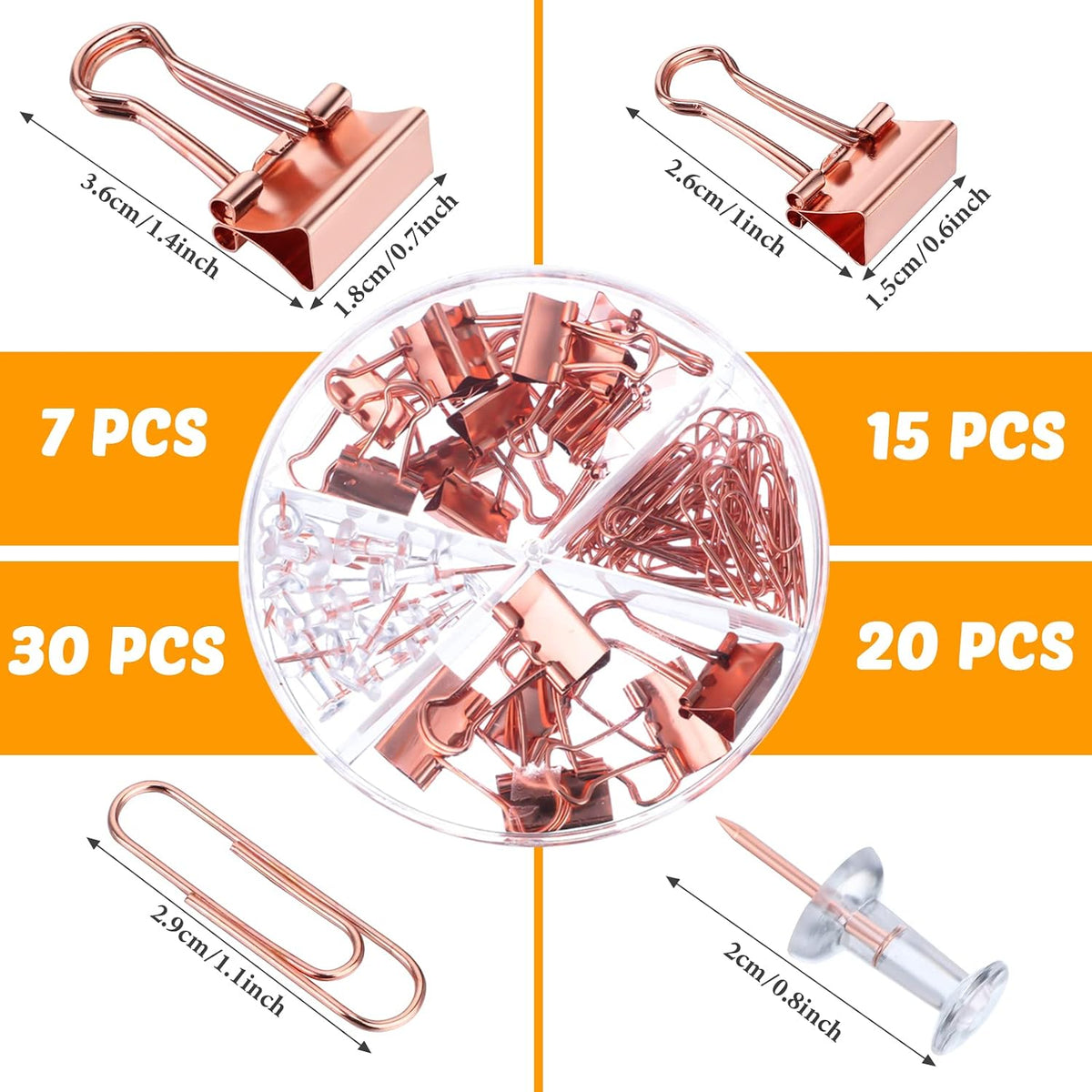 12.6 x 9 Inch Small Desktop Cork Board with Stand Rose Gold Bulletin Memo Message Picture Double Sided Pin Board for Office School Home with Binder Clips, Push Pins, Paperclips