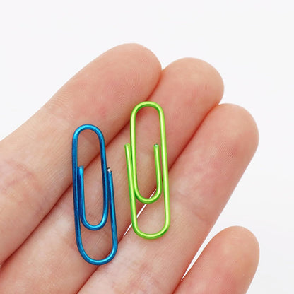 Cute Magnetic Paper Clip Holder 100Pcs 1.1" Paperclips Dispenser Rainbow