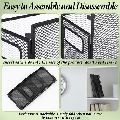 2 Pack Hanging File Holder, 10 Hanging Folders,Gray,Small