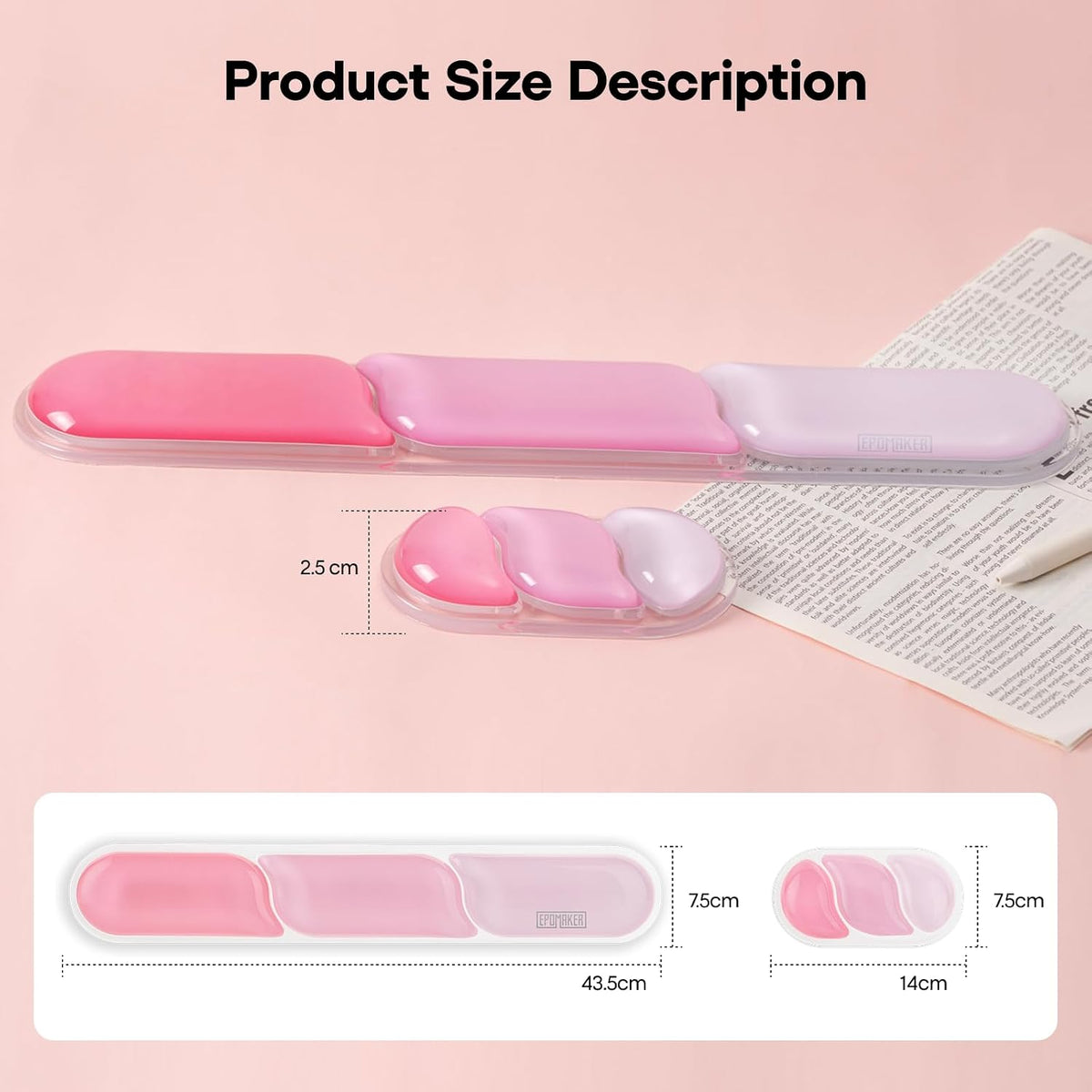 CloudGel Wrist Rest for Keyboard and Mouse, 2 Pieces