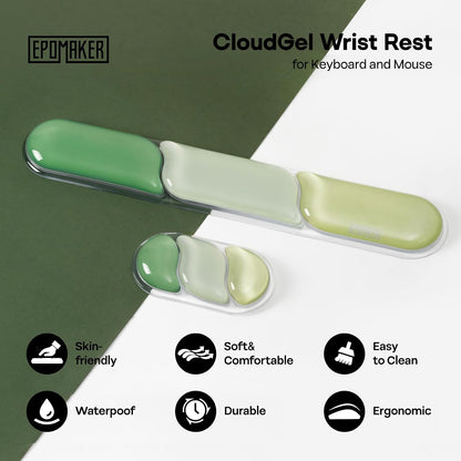 CloudGel Wrist Rest for Keyboard and Mouse, 2 Pieces