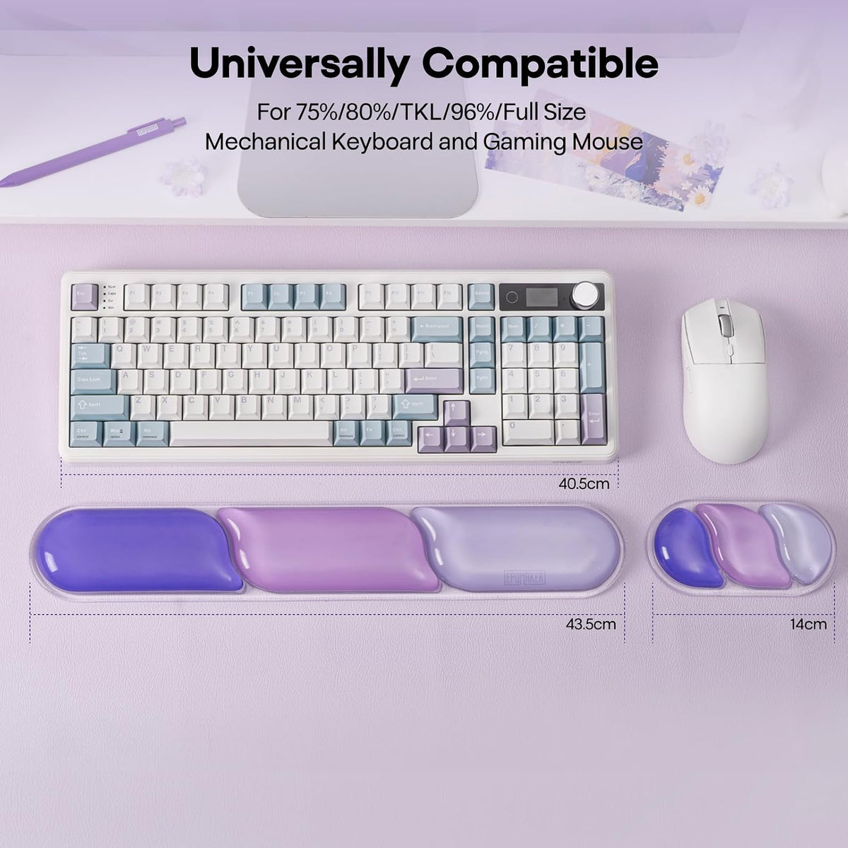 CloudGel Wrist Rest for Keyboard and Mouse, 2 Pieces