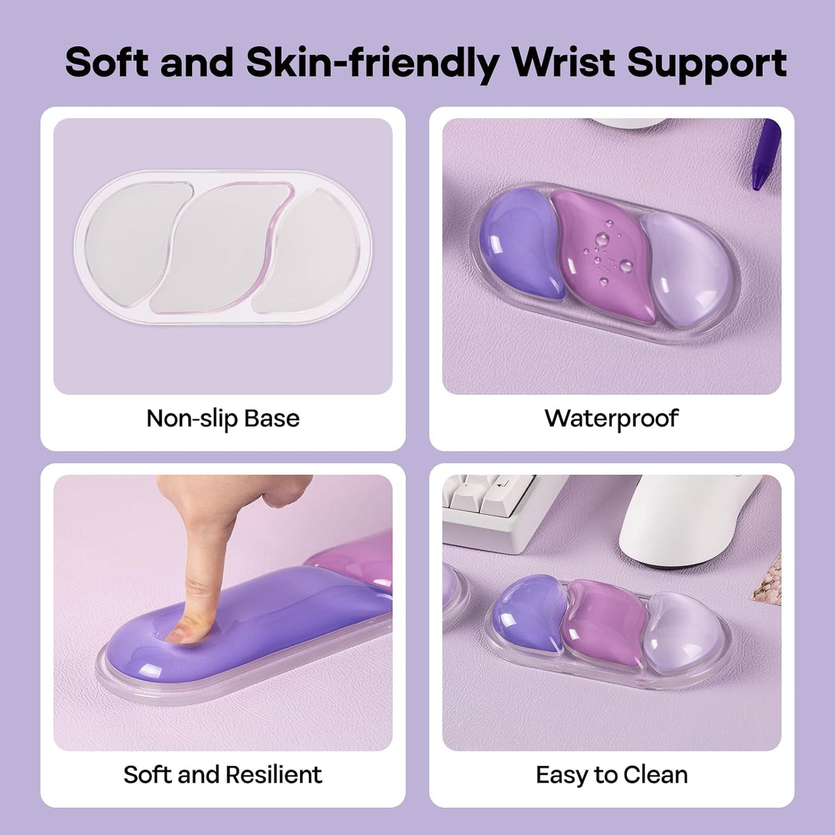 CloudGel Wrist Rest for Keyboard and Mouse, 2 Pieces