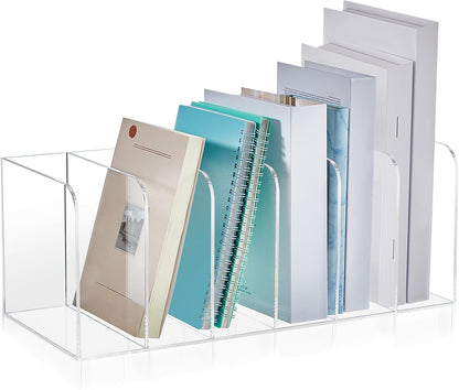 Clear Acrylic Magazine File Holder, Classic, 16.1 x 7.2 x 6.5 Inch