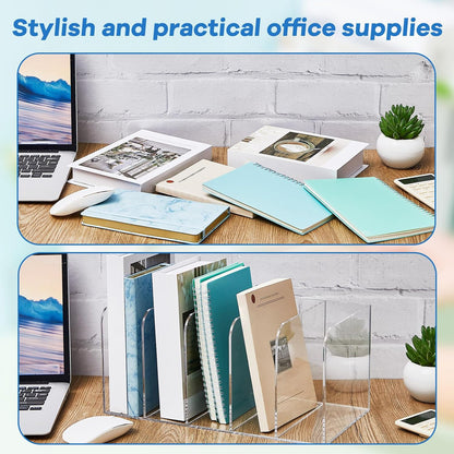 Clear Acrylic Magazine File Holder, Classic, 16.1 x 7.2 x 6.5 Inch