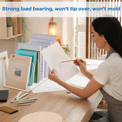 Clear Acrylic Magazine File Holder, Classic, 16.1 x 7.2 x 6.5 Inch