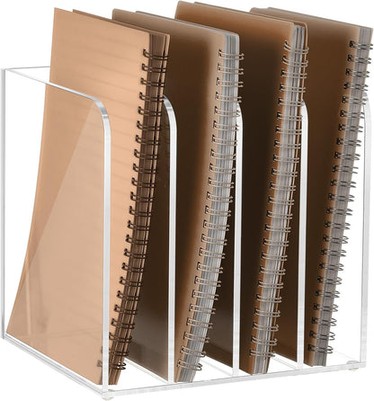 Clear Acrylic Magazine File Holder, Classic, 16.1 x 7.2 x 6.5 Inch