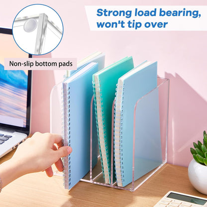 Clear Acrylic Magazine File Holder, Classic, 16.1 x 7.2 x 6.5 Inch