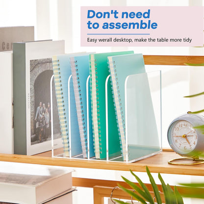 Clear Acrylic Magazine File Holder, Classic, 16.1 x 7.2 x 6.5 Inch