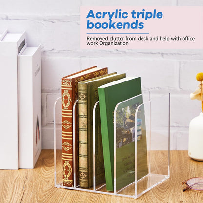 Clear Acrylic Magazine File Holder, Classic, 16.1 x 7.2 x 6.5 Inch