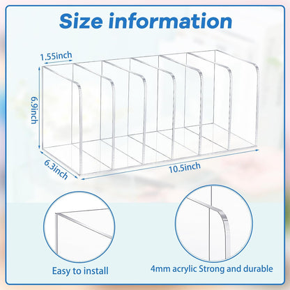 Clear Acrylic Magazine File Holder, Classic, 16.1 x 7.2 x 6.5 Inch