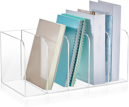 Clear Acrylic Magazine File Holder, Classic, 16.1 x 7.2 x 6.5 Inch