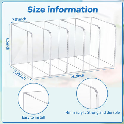 Clear Acrylic Magazine File Holder, Classic, 16.1 x 7.2 x 6.5 Inch