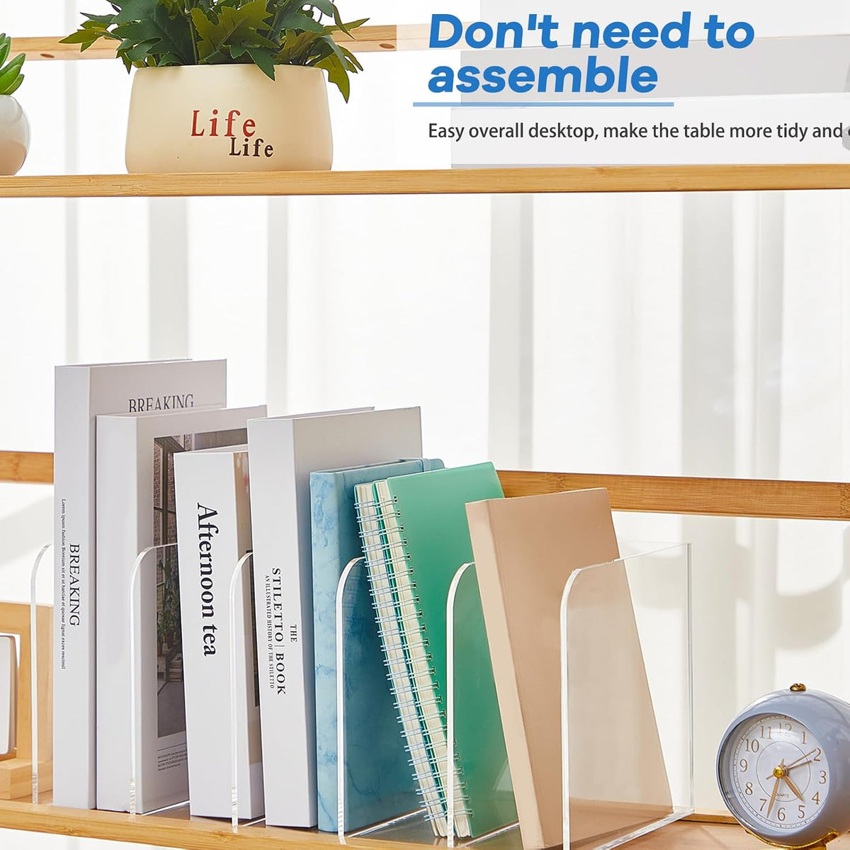 Clear Acrylic Magazine File Holder, Classic, 16.1 x 7.2 x 6.5 Inch