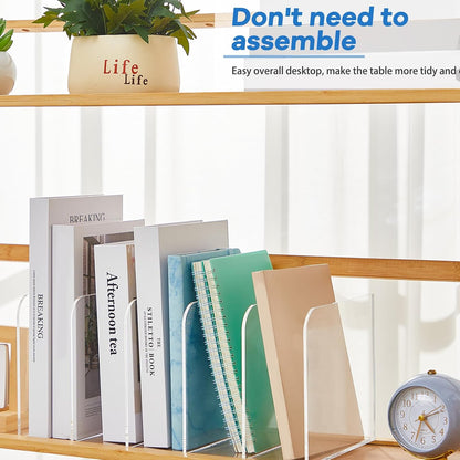 Clear Acrylic Magazine File Holder, Classic, 16.1 x 7.2 x 6.5 Inch