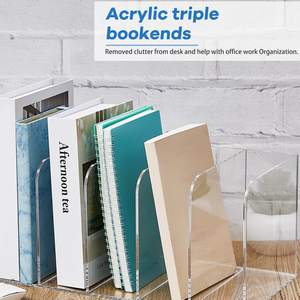 Clear Acrylic Magazine File Holder, Classic, 16.1 x 7.2 x 6.5 Inch