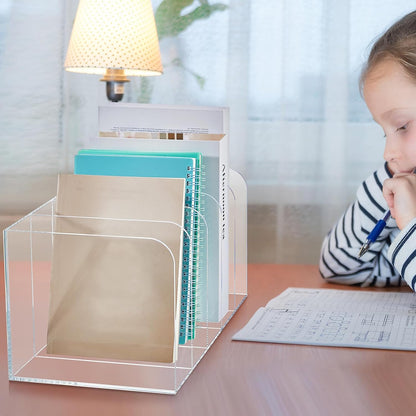 Clear Acrylic Magazine File Holder, Classic, 16.1 x 7.2 x 6.5 Inch