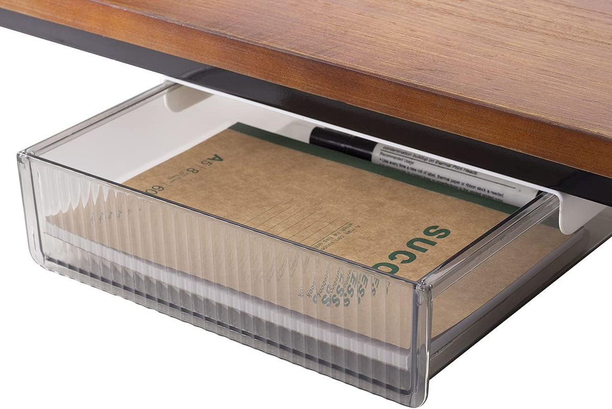 Under Desk Drawers, Clear Light Black