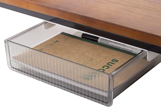 Under Desk Drawers, Clear Light Black
