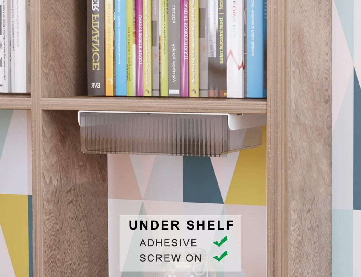 Under Desk Drawers, Clear Light Black