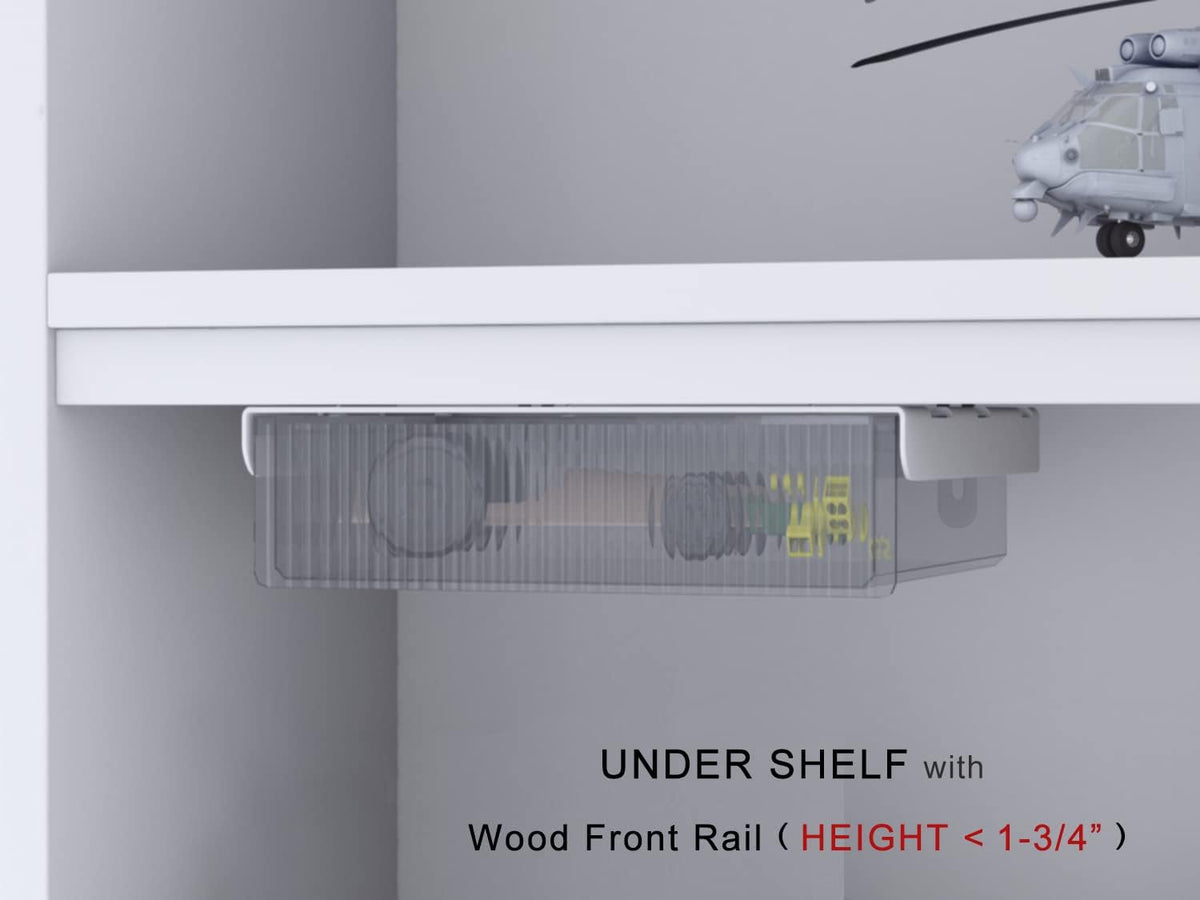 Under Desk Drawers, Clear Light Black