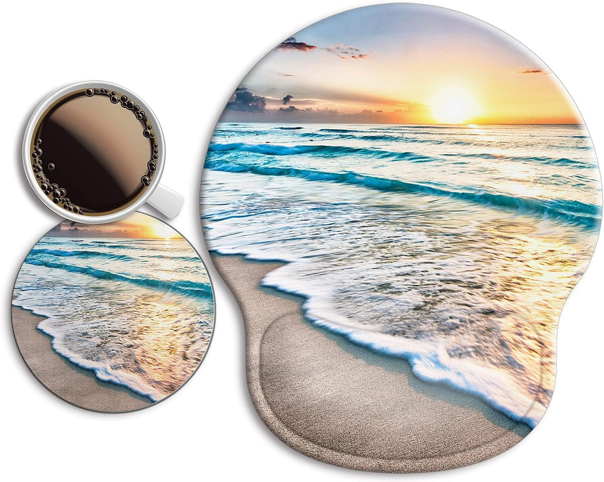 Ergonomic Mouse Pad with Wrist Rest Support,Gel Mouse Pads for Desk - Colors A