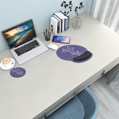 Ergonomic Mouse Pad with Wrist Rest Support,Gel Mouse Pads for Desk - Colors A
