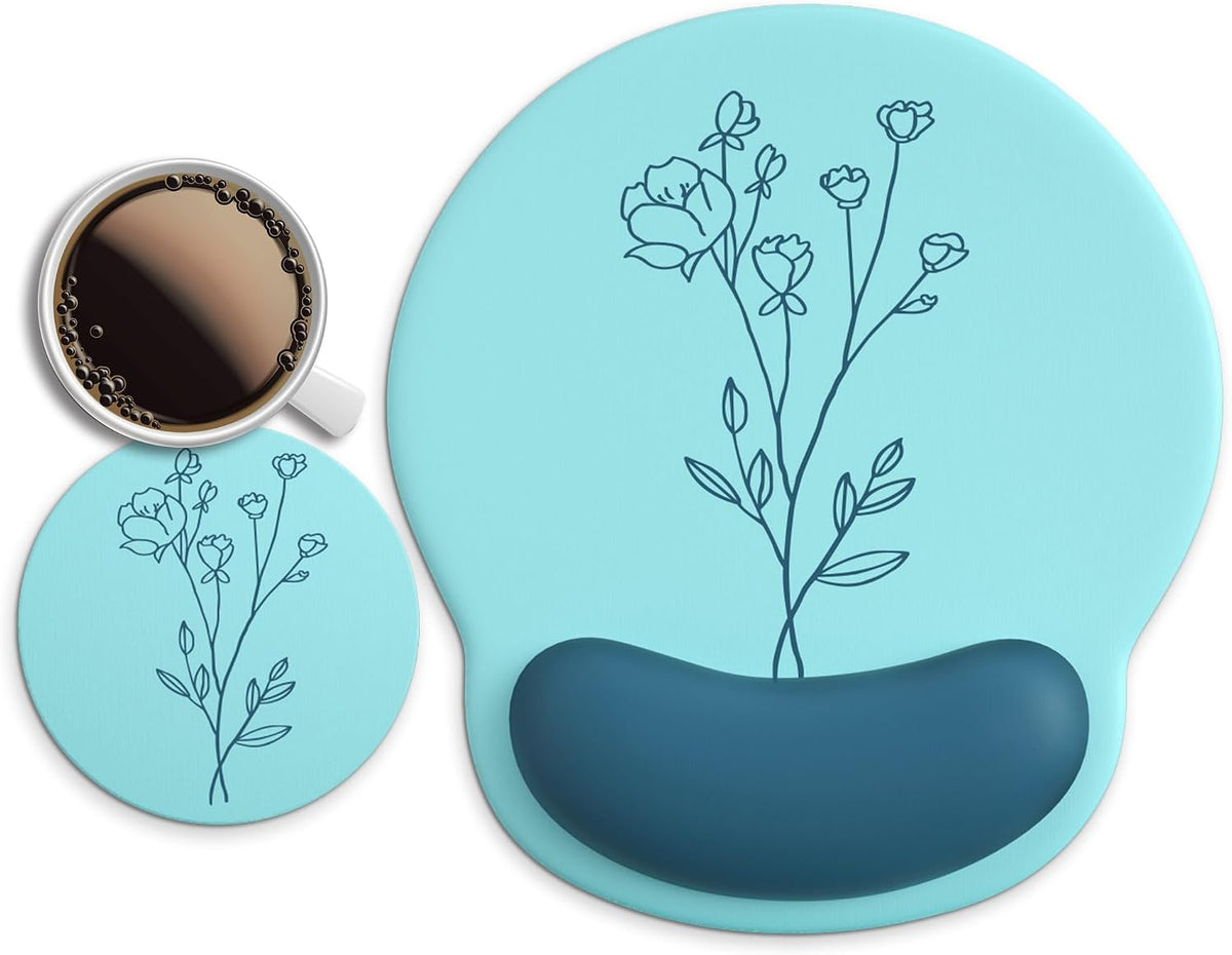 Ergonomic Mouse Pad with Wrist Rest Support,Gel Mouse Pads for Desk - Colors A