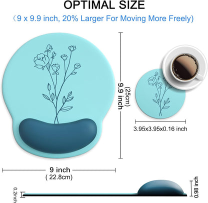 Ergonomic Mouse Pad with Wrist Rest Support,Gel Mouse Pads for Desk - Colors A