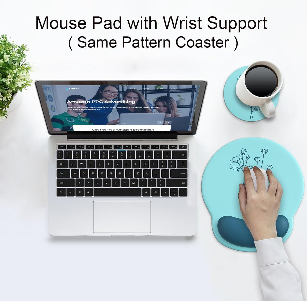 Ergonomic Mouse Pad with Wrist Rest Support,Gel Mouse Pads for Desk - Colors A