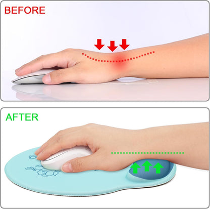 Ergonomic Mouse Pad with Wrist Rest Support,Gel Mouse Pads for Desk - Colors A