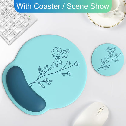 Ergonomic Mouse Pad with Wrist Rest Support,Gel Mouse Pads for Desk - Colors A