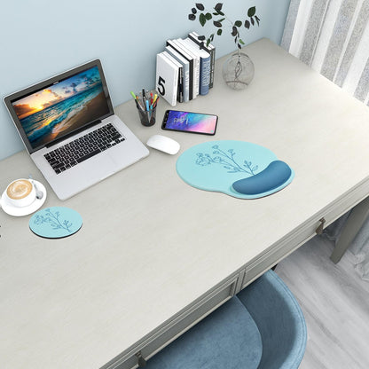 Ergonomic Mouse Pad with Wrist Rest Support,Gel Mouse Pads for Desk - Colors A