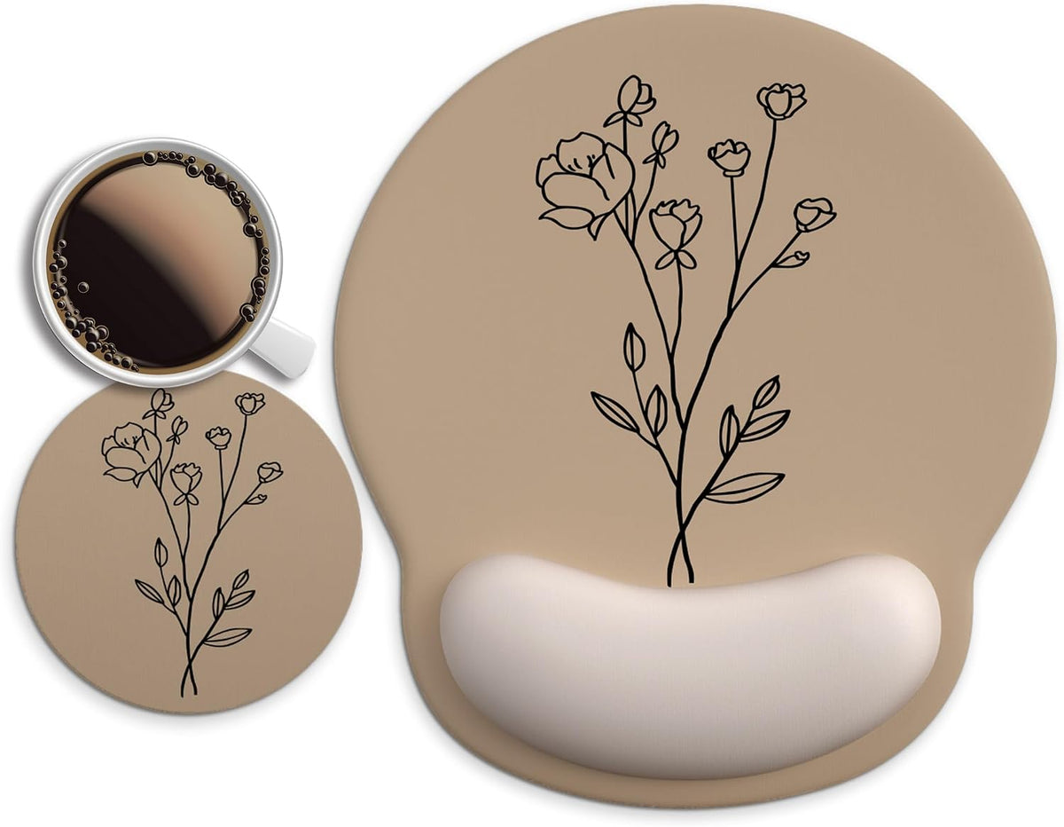 Ergonomic Mouse Pad with Wrist Rest Support,Gel Mouse Pads for Desk - Colors A