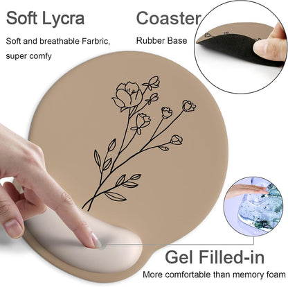 Ergonomic Mouse Pad with Wrist Rest Support,Gel Mouse Pads for Desk - Colors A
