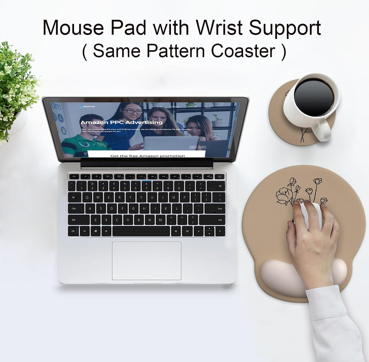Ergonomic Mouse Pad with Wrist Rest Support,Gel Mouse Pads for Desk - Colors A