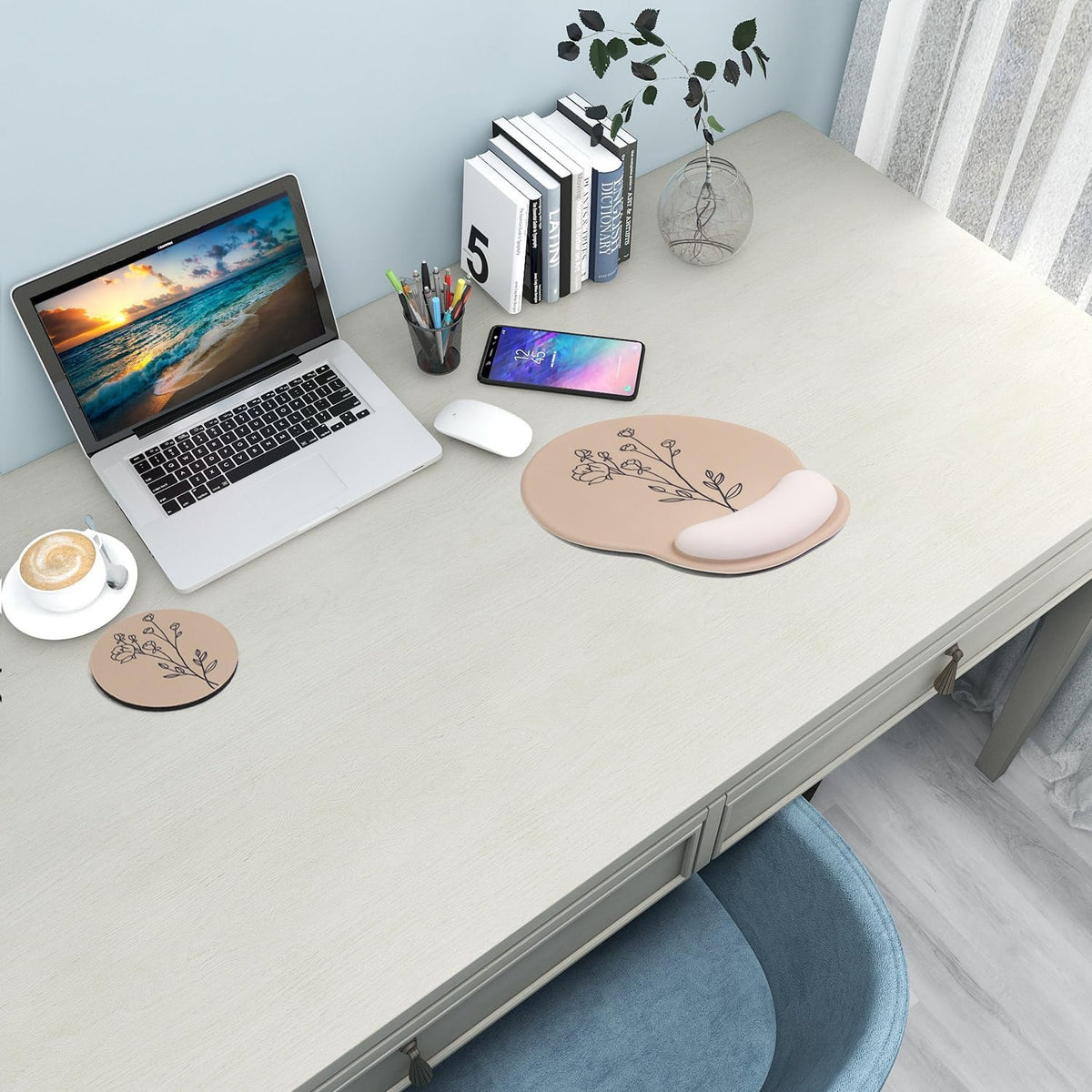 Ergonomic Mouse Pad with Wrist Rest Support,Gel Mouse Pads for Desk - Colors A