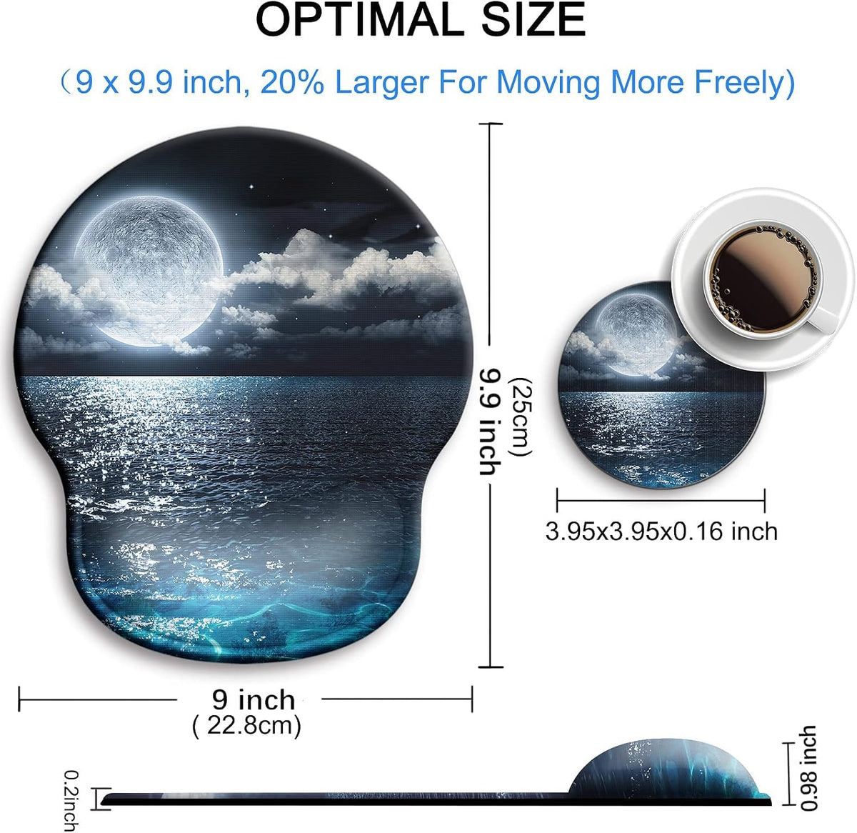 Ergonomic Mouse Pad with Wrist Rest Support,Gel Mouse Pads for Desk - Colors A